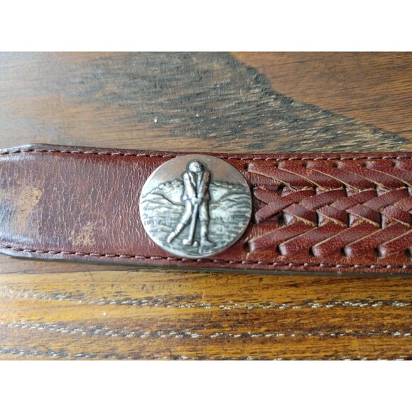 ONYX by BRIGHTON Golf Concho Belt Woven Details GolfSwing Size 34 Fits 31-34READ - Picture 4 of 11